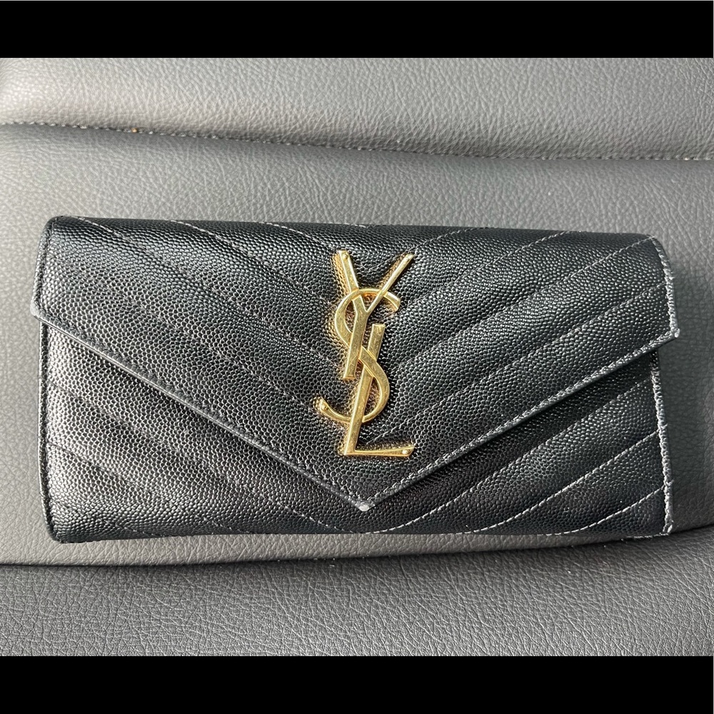 Saint Laurent Monogram Large Quilted Leather Continental Wallet